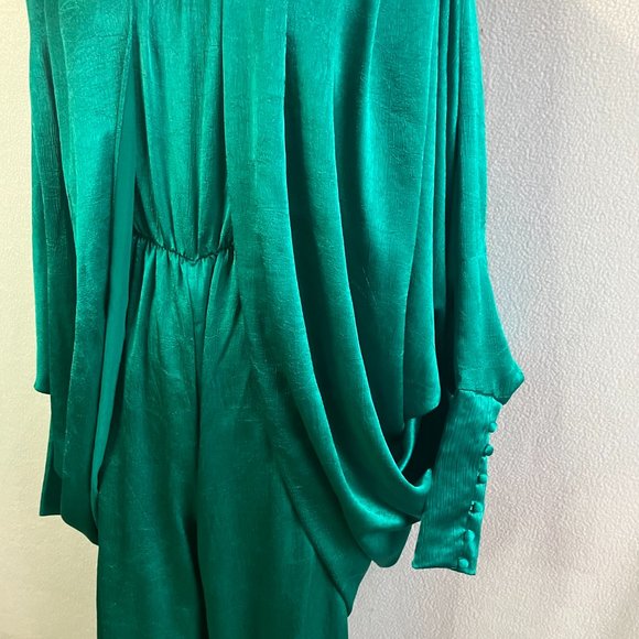 1980s Dressy Sleeveless Turtleneck Open Back Jumpsuit & Jacket - Picture 10 of 13